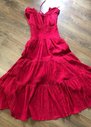 Идеальное красное платье на лето4 фото