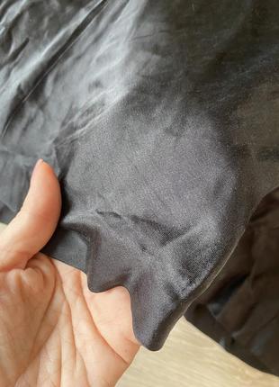 Черная натуральная юбка миди5 фото