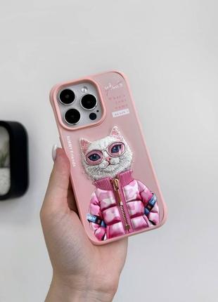 Чохол з принтом котики, котик, кіт для iphone 14 pro, 14 pro max, 15, 15 pro, 15 pro max