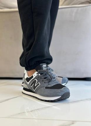 Жіночі кросівки сірі new balance 574 grey7 фото