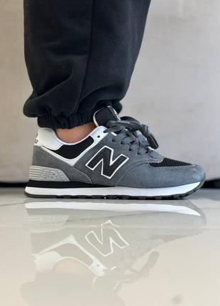 Женские кроссовки серые new balance 574 grey