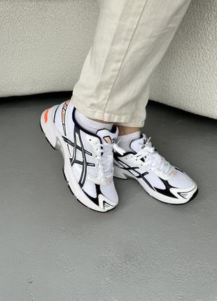 Текстильные кроссовки asics gel-1130 white/black/orange9 фото