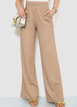 Літні брюки палацо з тканини жатка вільного крою кльош прямі широкі1 фото