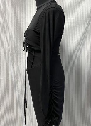Жіноча чорна сукня міді plt2 фото