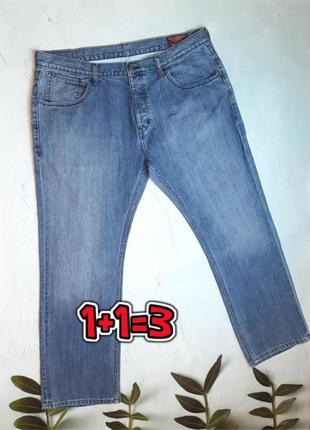 🎁1+1=3 фірмові сині чоловічі прямі джинси ben sherman, розмір 52 - 54