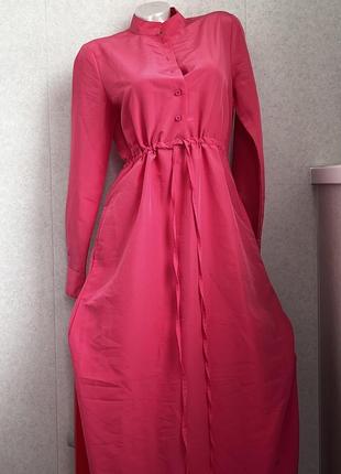 Красивое длинное платье платья розового цвета1 фото