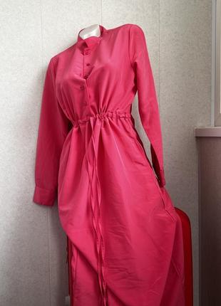 Красивое длинное платье платья розового цвета6 фото