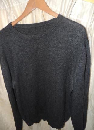 Серый кашемировый свитер-джемпер cashmere из 100% кашемира хл 52-542 фото