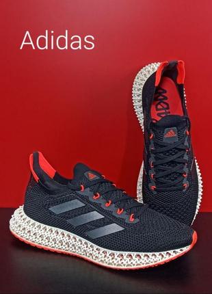 Беговые кроссовки adidas 4dfwd 'black solar red оригинал1 фото