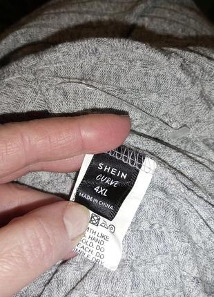 Стильная,трикотажная-стрейч блузка в рубчик,батал,большого размера,shein9 фото