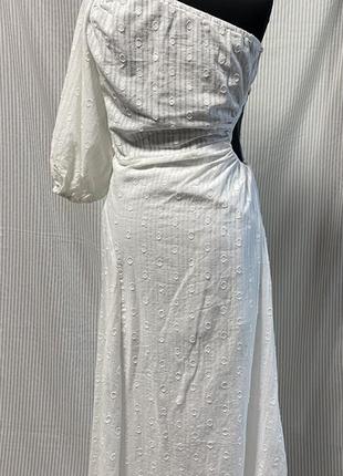 Женское длинное платье на одно плечо shein4 фото