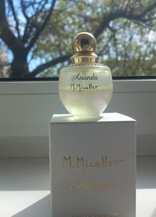 Парфюмированная вода m.micallef ananda edp остаток из флакона 30 ml1 фото