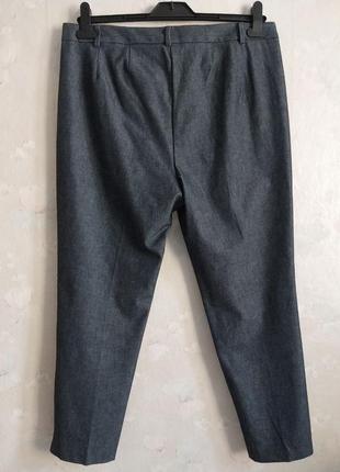 Новые женские брюки marks &amp; spencer u916 xl 50р., синие, хлопок с вискозой3 фото