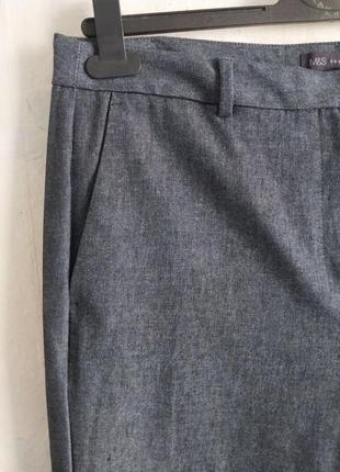 Новые женские брюки marks &amp; spencer u916 xl 50р., синие, хлопок с вискозой4 фото