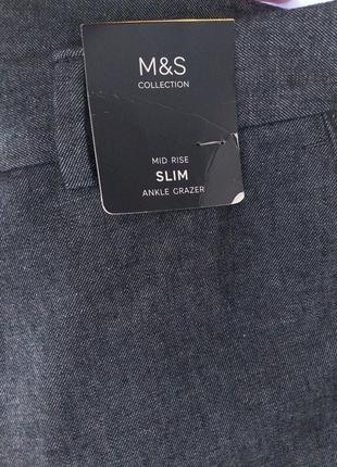 Новые женские брюки marks &amp; spencer u916 xl 50р., синие, хлопок с вискозой7 фото