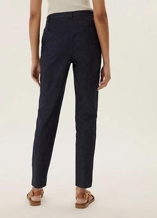 Новые женские брюки marks &amp; spencer u916 xl 50р., синие, хлопок с вискозой10 фото