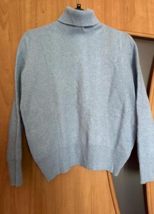 Голубой кашемировый свитер marks &amp; spencer s-m1 фото