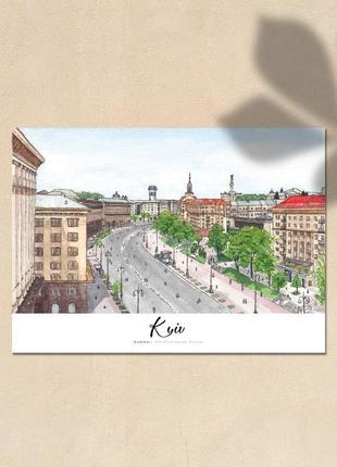 Set of 4 kyiv postcards5 фото