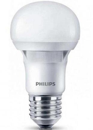 Лампочка led philips ledbulb e27 5-40w 230v 3000k a60 essentia...