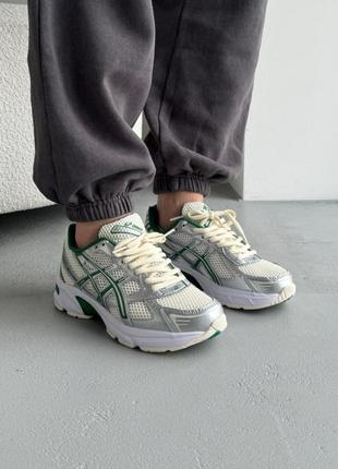 Текстильні кросівки asics gel-1130 silver/green