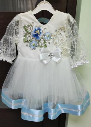 Плаття для дівчинки 1-2 рочки, платье нарядное детское, сукня дитяча вишита