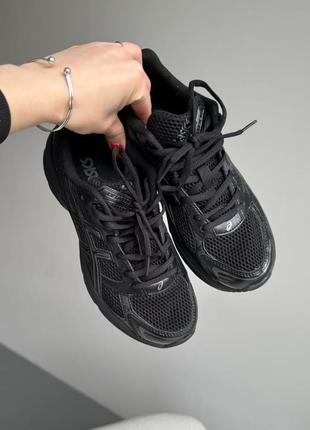 Текстильные кроссовки asics gel-1130 triple black6 фото