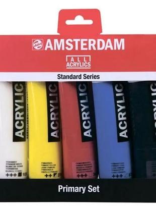 Набір акрилових фарб, amsterdam standard, primary set, 5*120 м...