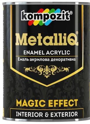 Фарба-емаль акрилова перлина 900 мл "metalliq kompozit"