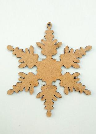 Новий рік фігура різьблена для декору сніжинка-4 підвіс (двп 4...
