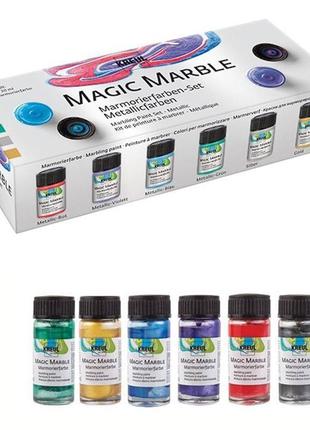 Набір фарб для мармор. універс. "magic marble metallic" (6 кол...