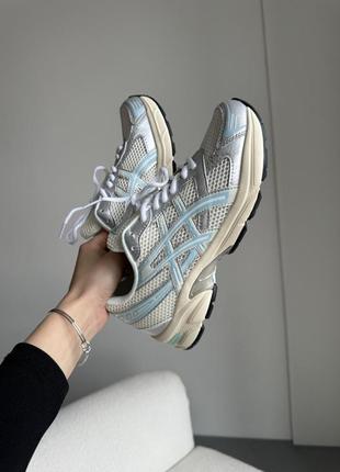 Женские текстильные кроссовки asics gel-1130 silver/blue6 фото