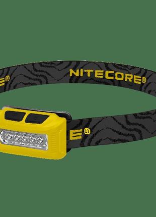 Ліхтар налобний nitecore nu10 (4xled + red led, 160 люмен, 7 р...