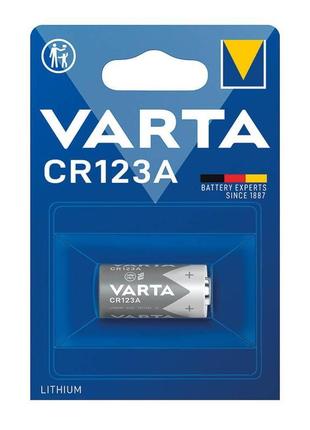 Литєва циліндрична батарейка varta cr123a, 3v