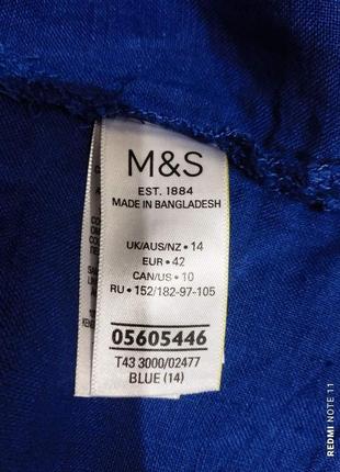 Льняная блуза-рубашка для современного образа уникального английского бренда marks &amp; spencer7 фото
