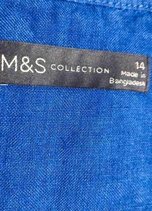 Льняная блуза-рубашка для современного образа уникального английского бренда marks &amp; spencer8 фото