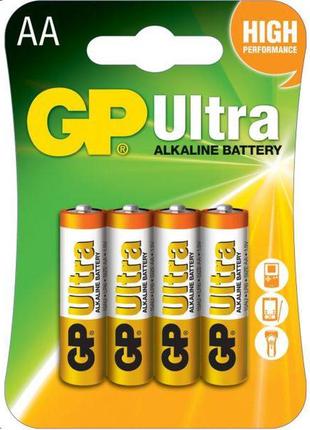 Батарейки gp aa (lr6) ultra alcaline 1.5v 4шт