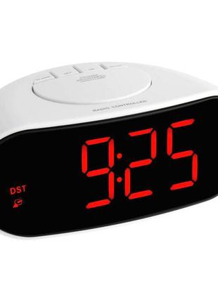 Цифрові годинник з будильником tfa (червона індикація), white