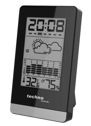 Метеостанція technoline ws9125 для дому з підсвіткою black