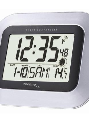 Годинник настінний technoline ws8005 silver/black (ws8005)