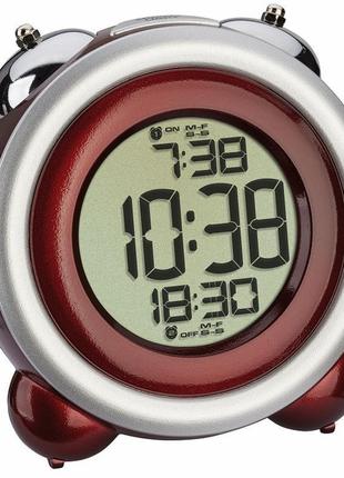 Цифрові годинник з будильником tfa, red-silver