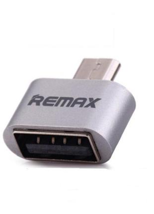 Перехідник remax ra-usb otg(f) to microusb(m), silver