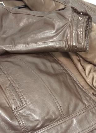 Куртка шкіряна , 60 р. з норковим коміром4 фото