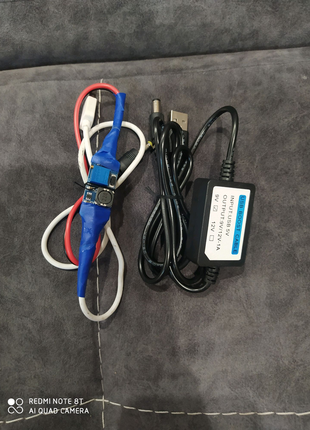 Usb кабель живлення від повербанка 5v для wifi 9v