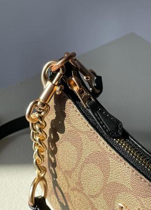 Сумка клатч premium coach teri shoulder bag in signature canvas6 фото