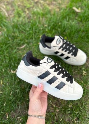 Adidas campus 00s beige black5 фото