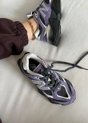 Женские кроссовки 9060 purple в стиле new balance3 фото