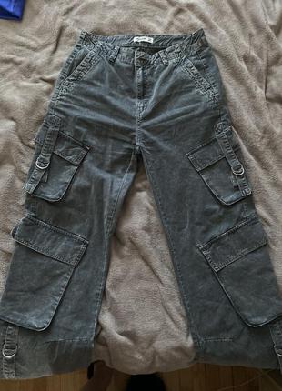 Джинсы с карманами у2k pull & bear