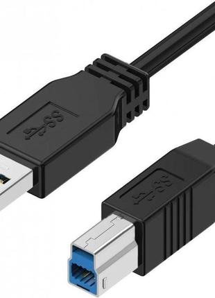 Кабель usb a 3.0 — usb b 3.0, 1.5 м, black (для принтера)
