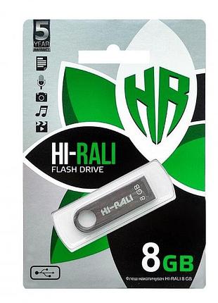 Usb флеш накопичувач hi-rali 8gb shuttle series black usb 2.0 ...