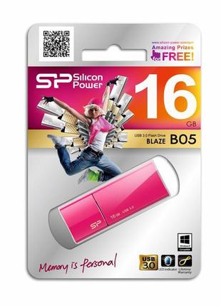 Usb флеш накопитель silicon power 64gb blaze b05 deep blue usb...